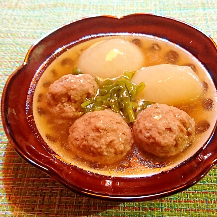 かぶと肉団子のとろみ煮